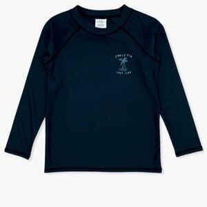 Kids Black single fin long sleeve Feather 4 Arrow Rash Guard size 8